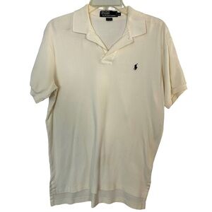 Vintage Polo by Ralph Lauren Men’s Medium Cream Cotton Polo Shirt